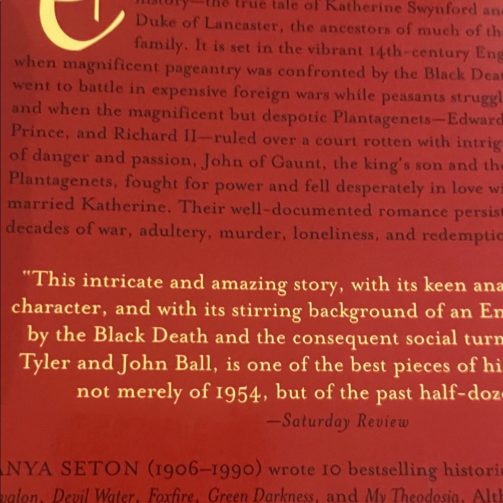 Katherine by Anya Seton Paperback used book - Picture 12 of 13